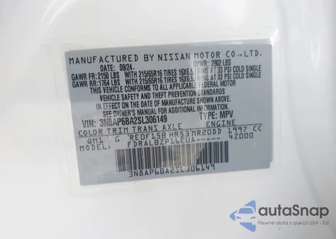 2025 Nissan Kicks S Fwd from USA, damaged, VIN 3N8AP6BA2SL306149